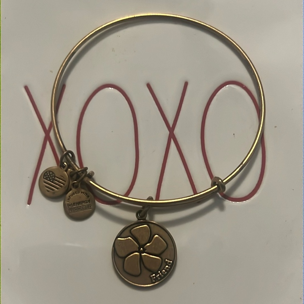 Alex and Ani Friend gold bracelet
